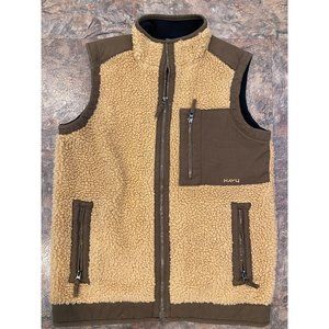 Mens Kavu Sherpa canvas zip up vest